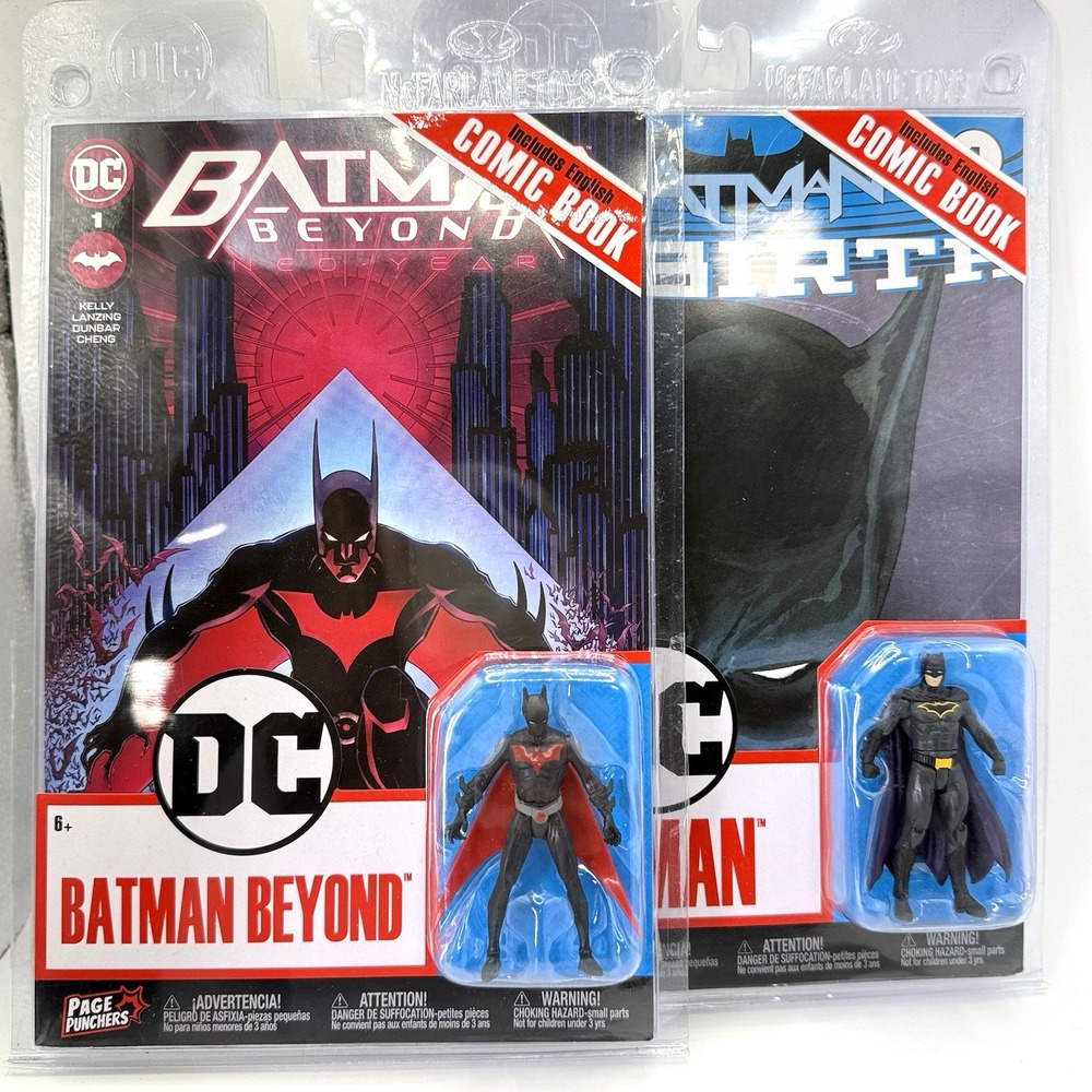 NOS McFarlane DC Page Punchers Batman Rebirth &‎ Batman Beyond 3in Figure Lot